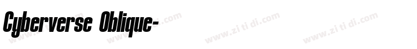 Cyberverse Oblique字体转换